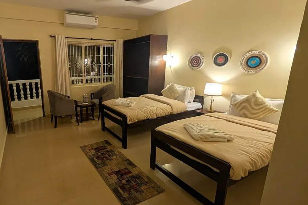 Arohha Resort — Located in Mandrem, Goa, the resort is enveloped by natural greenery, offering a peaceful atmosphere just a 10-minute walk from the beach. The environment balances the vibrant energy of coastal Goa with a sense of calm and seclusion.