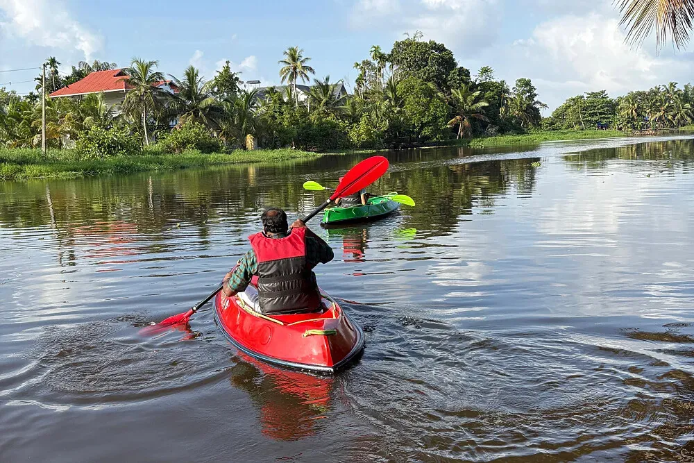 BackWater Paradise — The center is set near Veliyanad, surrounded by vibrant green landscapes and calm, meandering waterways. It occupies a beautifully preserved 100-year-old Kerala heritage home, offering an atmosphere rich in history and natural tranquility. The environment is designed to foster peace and a connection with the local ecosystem.