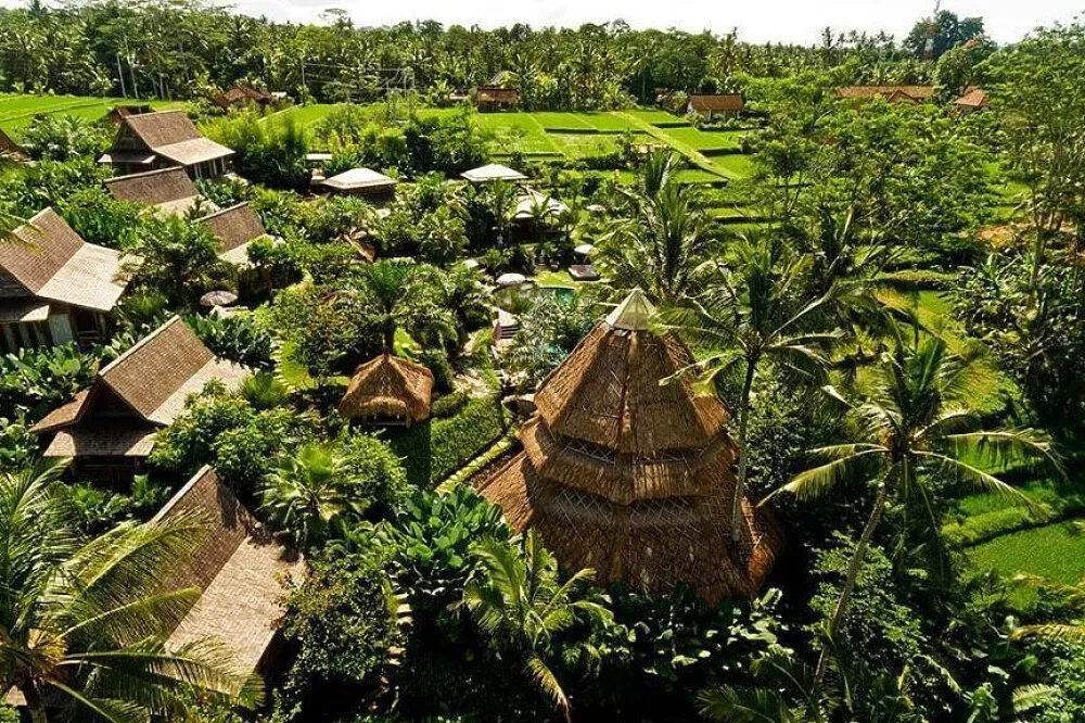 Blue Karma Ubud — set on a hillside, Blue Karma Ubud is enveloped by the iconic terraced rice paddies and deep ravines characteristic of the region. The air is thick with the sounds of the rainforest, creating a naturally calming and immersive atmosphere. It feels like a world away, yet is still accessible to the vibrant culture of Ubud.