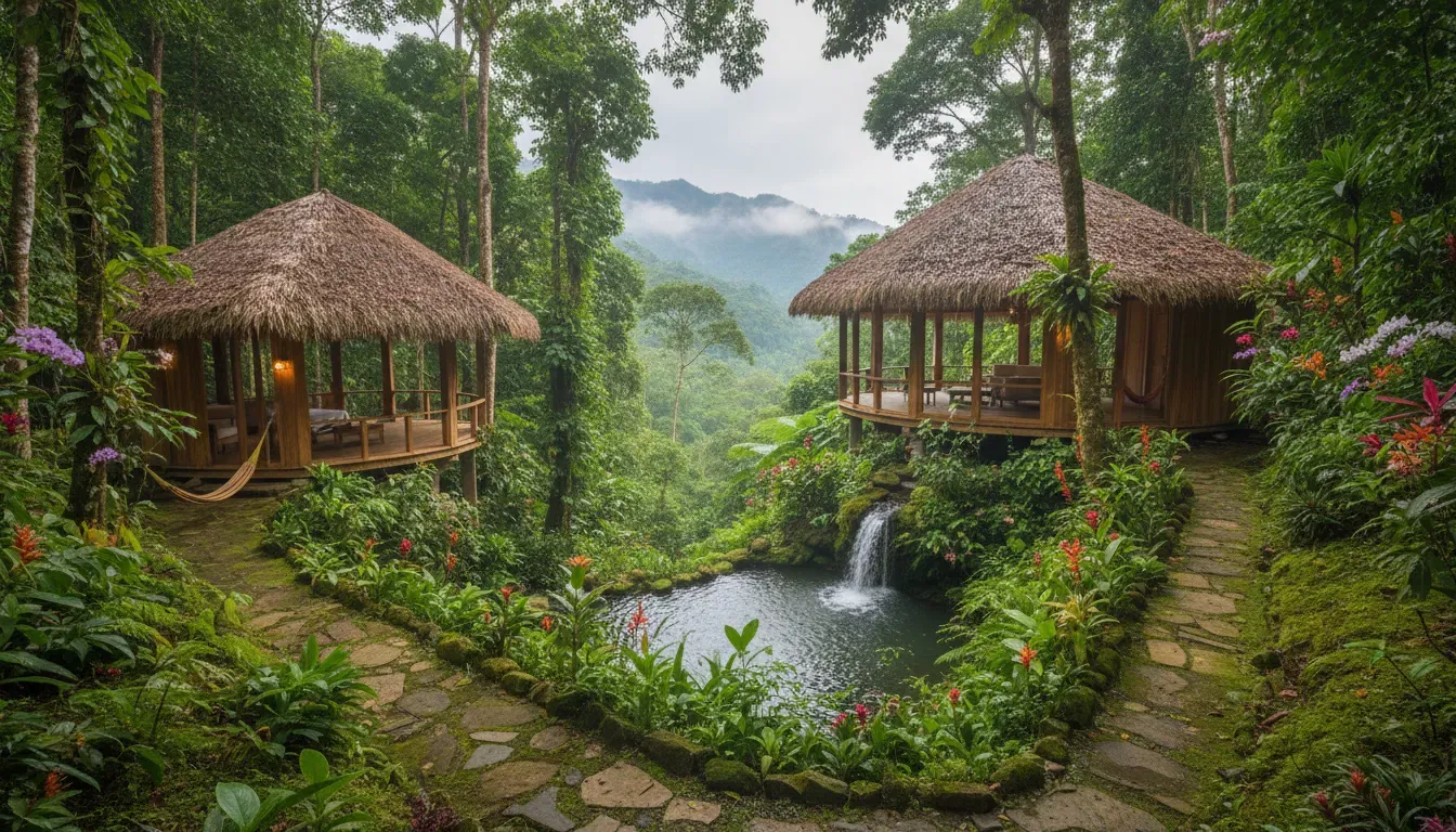 Bohemian Lagarto Resort — Located directly on 13 kilometers of untouched beach in Playa Lagarto, Costa Rica, the resort offers an idyllic tropical paradise setting. The atmosphere is one of absolute privacy and exclusivity, with stunning ocean views and lush natural surroundings.
