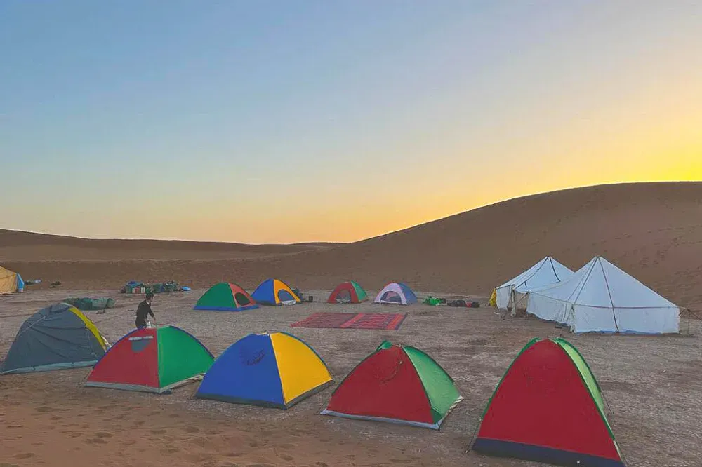 Camping in the Sahara