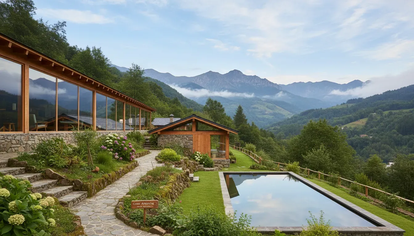 Casa Apapacho — Set in the mountains of Asturias, Casa Apapacho provides a quiet and natural environment for introspection. The surrounding landscape offers a backdrop for personal reflection and connection with nature.