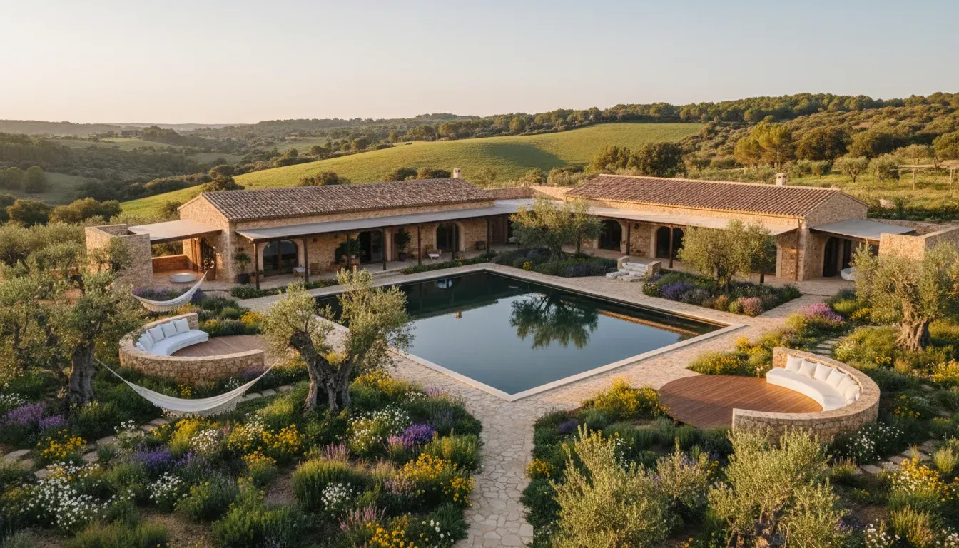 Casa Bloom — Located in Sant Llorenç des Cardassar, Casa Bloom is situated in the serene Mallorcan countryside, surrounded by natural Mediterranean beauty. The environment is calm and welcoming, designed to help guests unwind and step away from the usual pace of life.