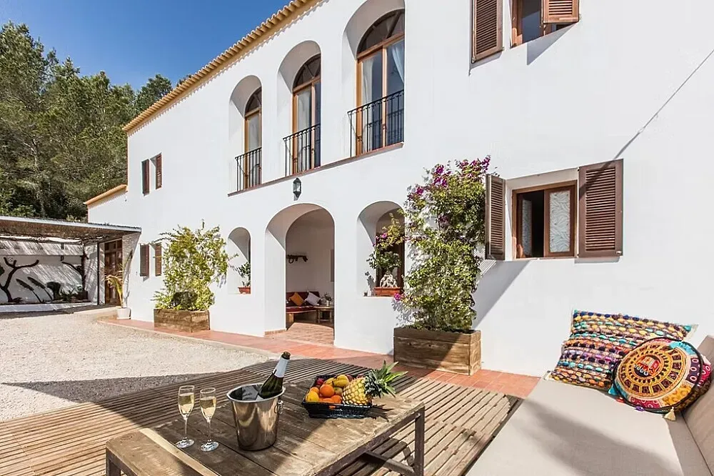 Finca Can Rosa — Located in the heart of Ibiza, Finca Can Rosa provides a serene escape amidst the island's natural beauty. The atmosphere is one of quiet relaxation, with ample space to unwind and connect with the peaceful surroundings.