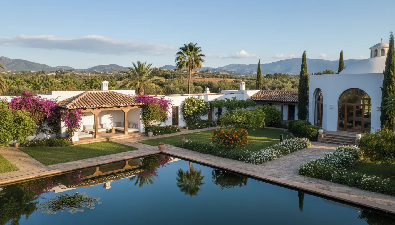 Finca lalola — The center is situated amidst rolling hills of olive trees, providing a classic Andalusian landscape. The atmosphere is one of quietude and natural beauty, far enough from urban bustle to feel truly restorative, yet close enough to Málaga for convenience.