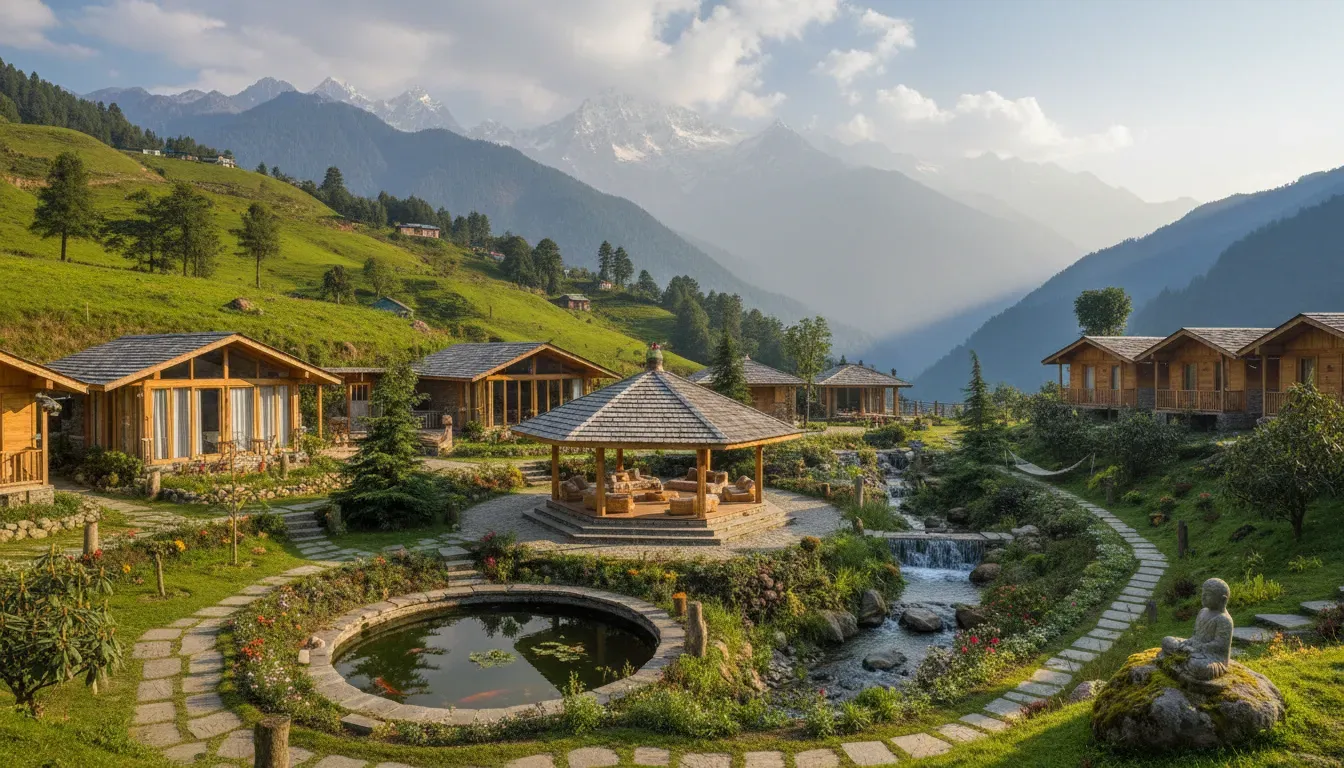 Grandma Stokes B+B — Located in the scenic region of Himachal Pradesh, the setting provides a peaceful backdrop for contemplation and relaxation. The natural beauty of the Himalayas surrounds the property, offering fresh air and inspiring views. It's a place where you can connect with nature and enjoy a slower pace of life.