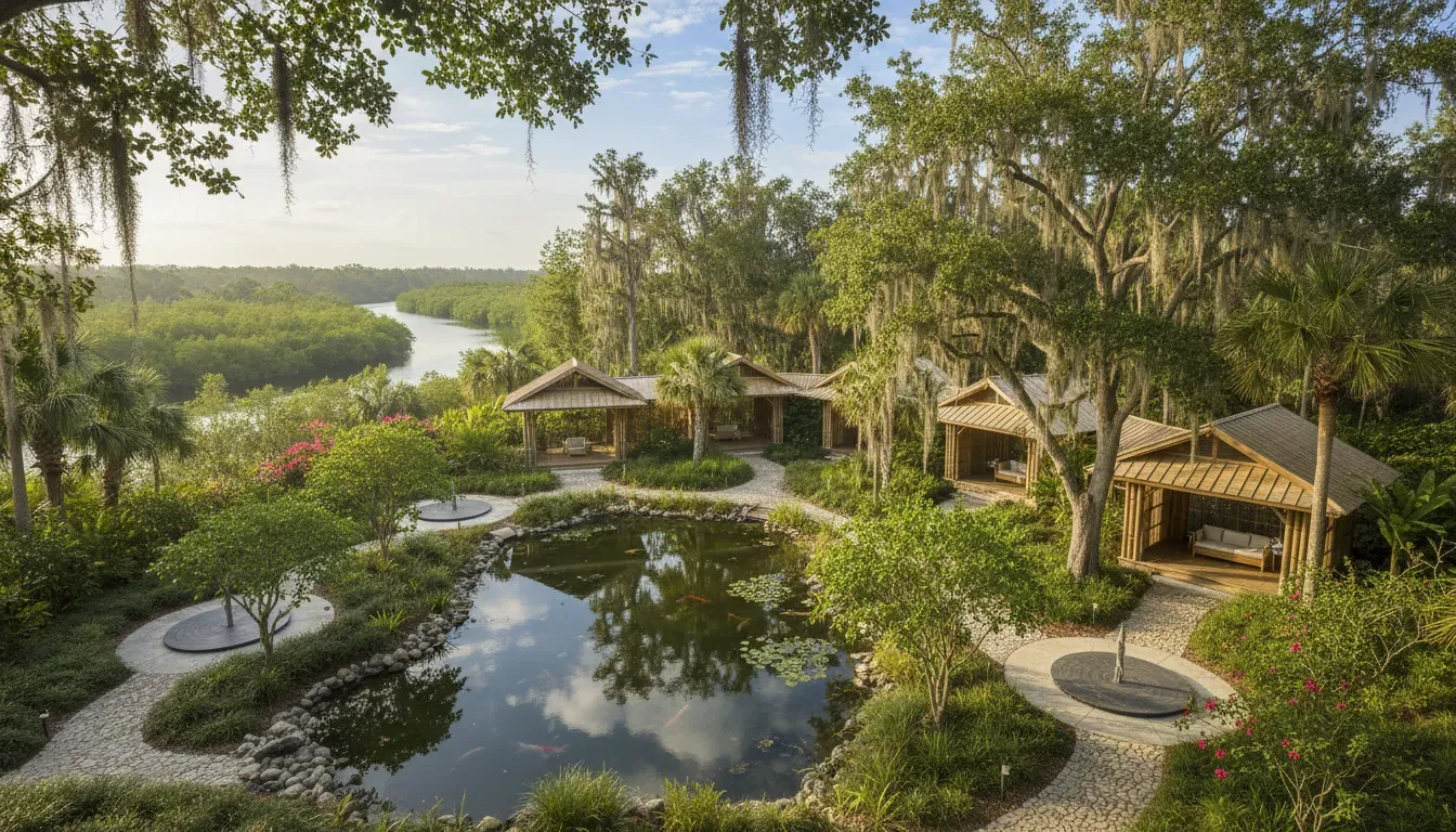 Gratitue Garden Farm — The center is located in Florida, suggesting a warm and often sunny environment. The specific landscape and atmosphere are not detailed, but one can anticipate a setting conducive to relaxation and outdoor activities, typical of the region.