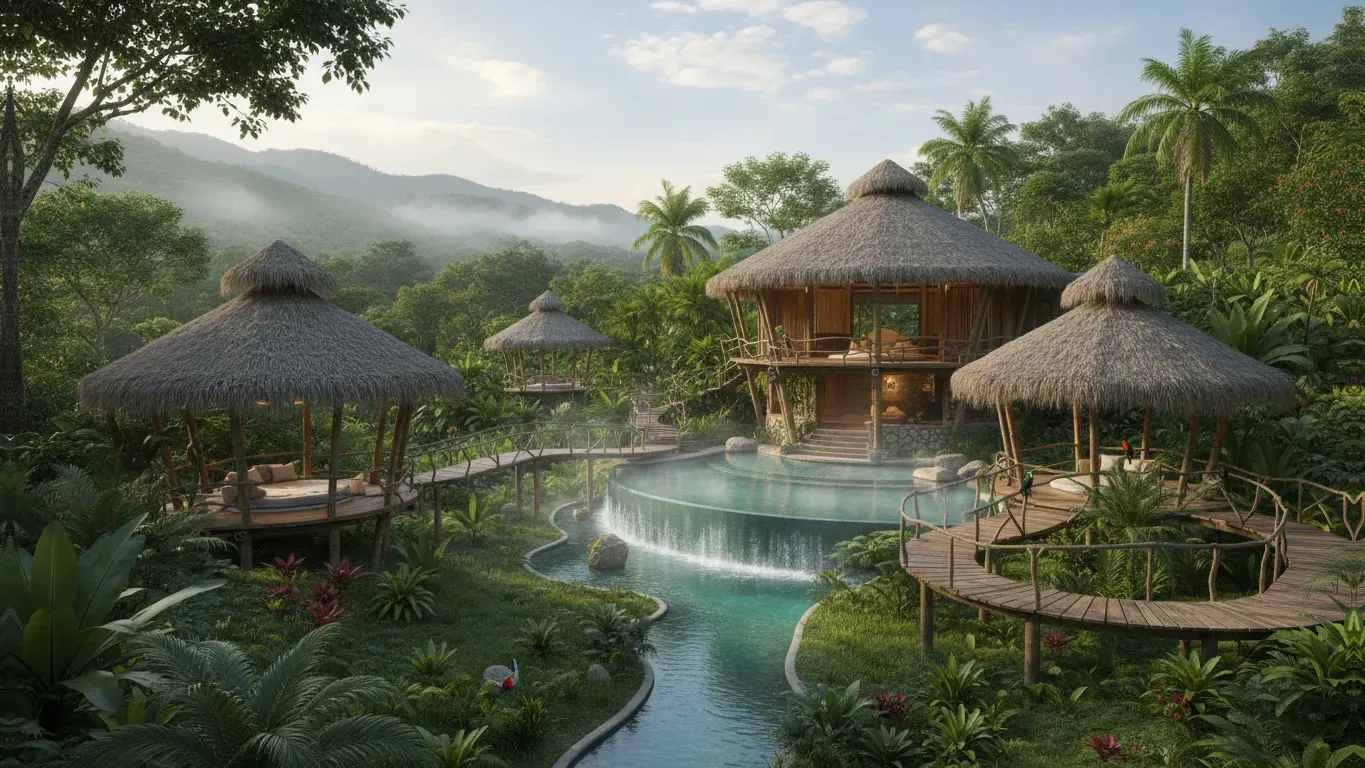 HOME Farm: Heaven On Mother Earth — Located in the heart of Costa Rica's Diamanté Valley, HOME Farm offers a lush, natural environment. The atmosphere is one of regenerative living and deep connection to the elements of the earth, providing a serene backdrop for introspection and learning.