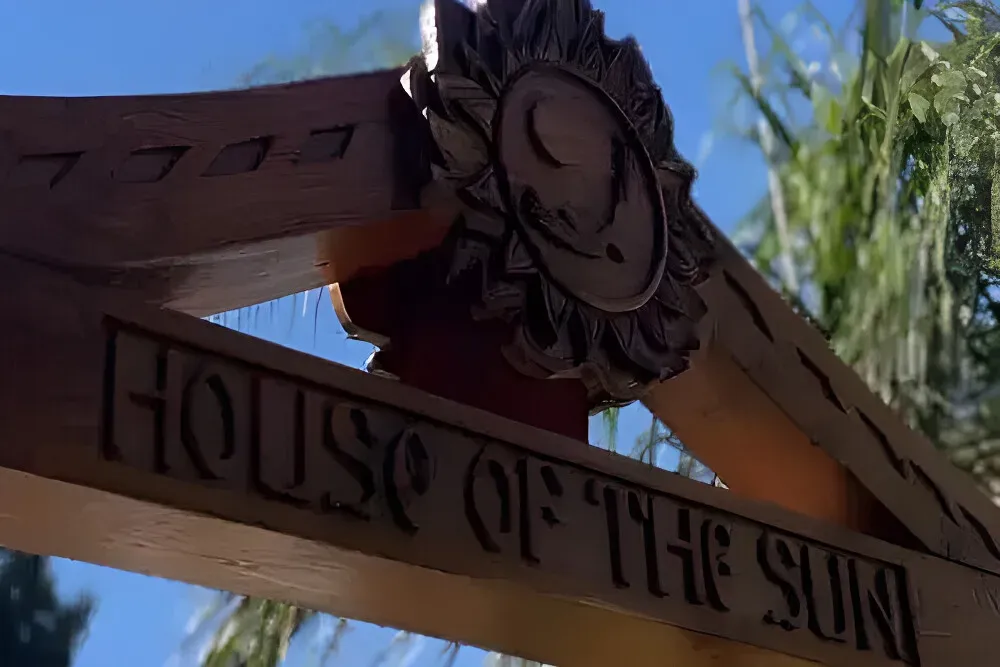 House of The Sun — The center is situated within a private, verdant garden in Woodland Hills, Los Angeles. The atmosphere is one of serene seclusion, with abundant flowers and natural elements creating a peaceful oasis away from urban clamor. It feels like a hidden sanctuary designed for quiet contemplation and physical rejuvenation.