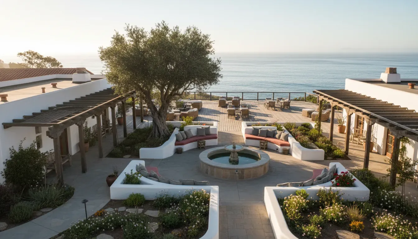 ITH Santa Barbara Surf Hostel — Located in Santa Barbara, this hostel embraces the quintessential California coastal atmosphere. The design emphasizes outdoor living, with ample space to enjoy the ocean breeze and sunny weather, creating a relaxed and social environment.