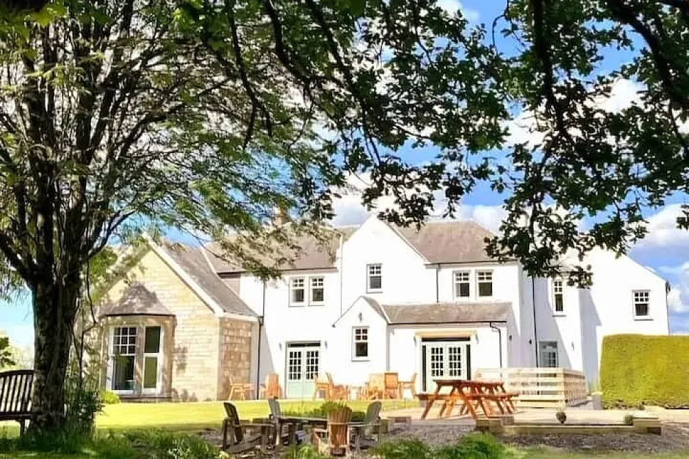 Ladyburn House — Ladyburn House is set within four acres of diverse gardens, offering both formal and informal landscaped areas. The atmosphere is one of secluded peace and natural beauty, providing a calming backdrop for reflection and relaxation in the Scottish countryside.