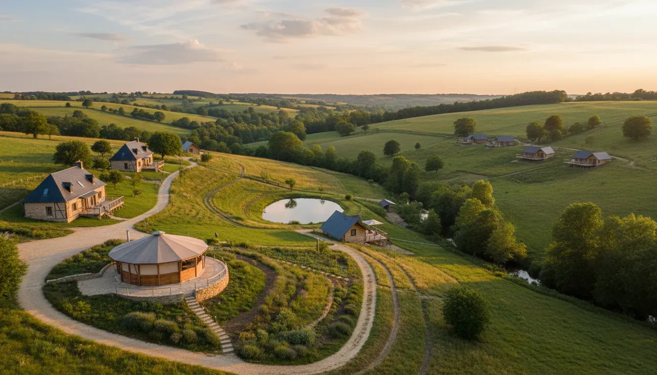 Le Paradis Caché du Limousin — Located in the tranquil, rolling hills of rural France, Le Paradis Caché du Limousin offers a deeply natural environment. The atmosphere is one of quietude and spaciousness, where the landscape itself plays a central role in the retreat experience. It's a place designed for slowing down and observing the rhythms of the natural world.