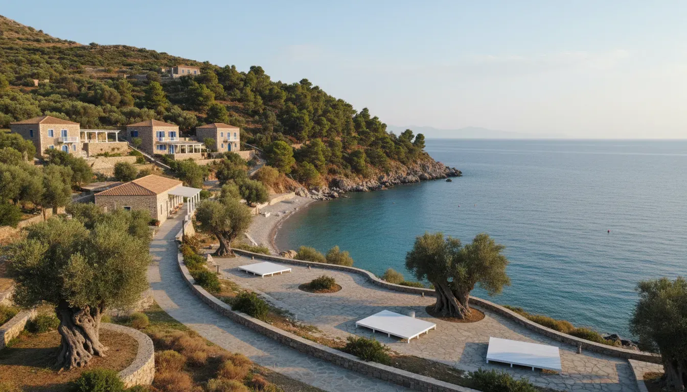 Line Dahl — Idra, a car-free island in the Saronic Gulf, offers a serene and picturesque environment. Think charming stone houses, crystal-clear waters, and a relaxed pace of life. The landscape is rugged yet beautiful, with olive groves and pine forests meeting the sea.