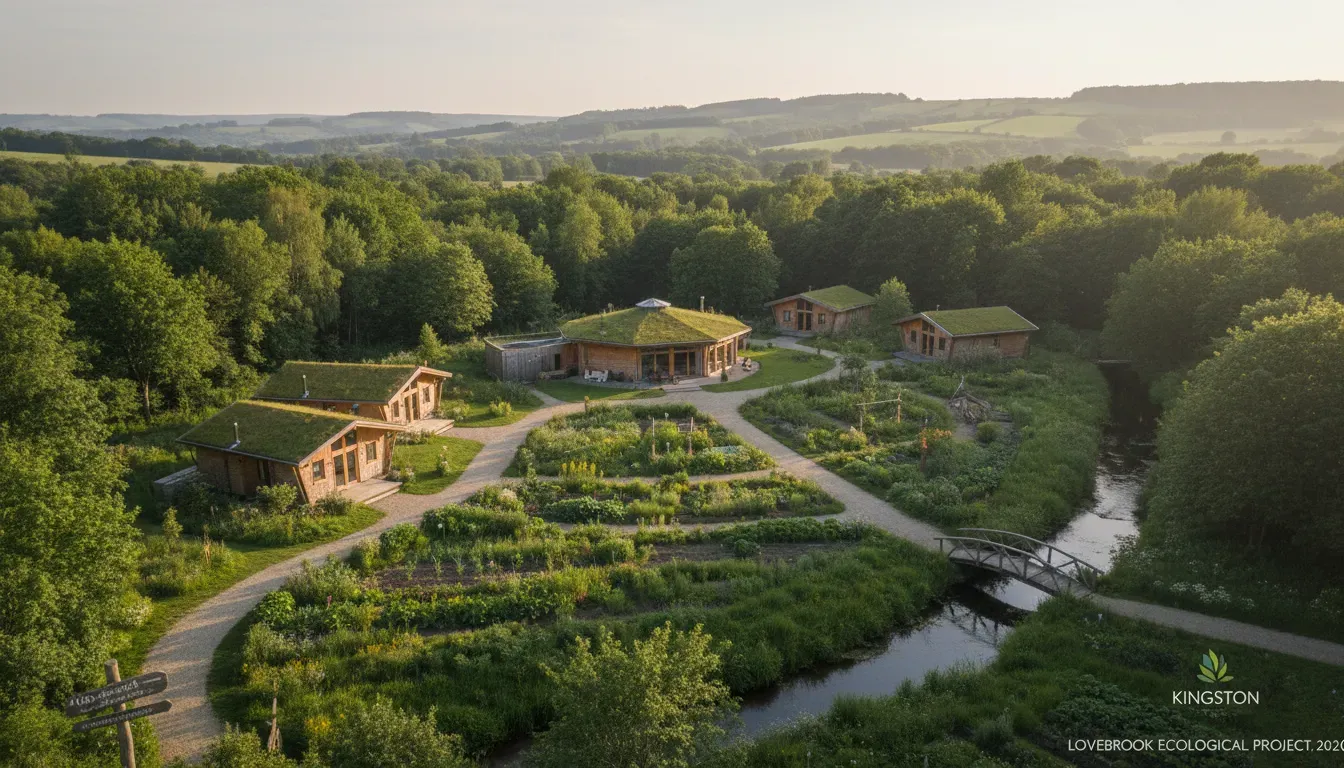 Lovebrook — Lovebrook is situated on a 33-acre ecological project in the village of Kingston, within the picturesque South Downs. The expansive natural setting provides a backdrop for both active community engagement and personal reflection, with a strong emphasis on environmental stewardship.