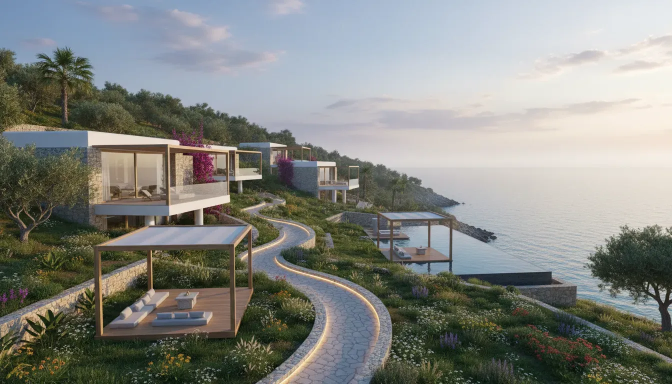 Lykoskufi Villas — The villas are situated in Tyros, a location known for its natural beauty. Expect a quiet, picturesque environment that encourages relaxation and introspection, likely surrounded by the region's characteristic landscapes.