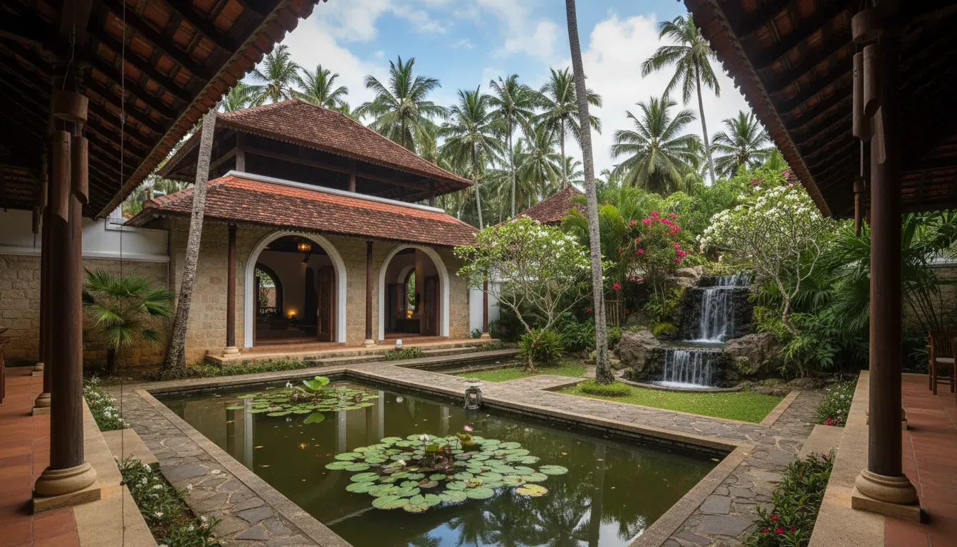 Maña Villa — Maña Villa is nestled amidst the lush, tropical landscape of Ahangama, Sri Lanka. The property is enveloped by verdant nature and an abundance of coconut trees, creating a naturally calming and secluded atmosphere. Its close proximity to Kabalana Beach means guests can easily enjoy the ocean's presence and the vibrant coastal energy.