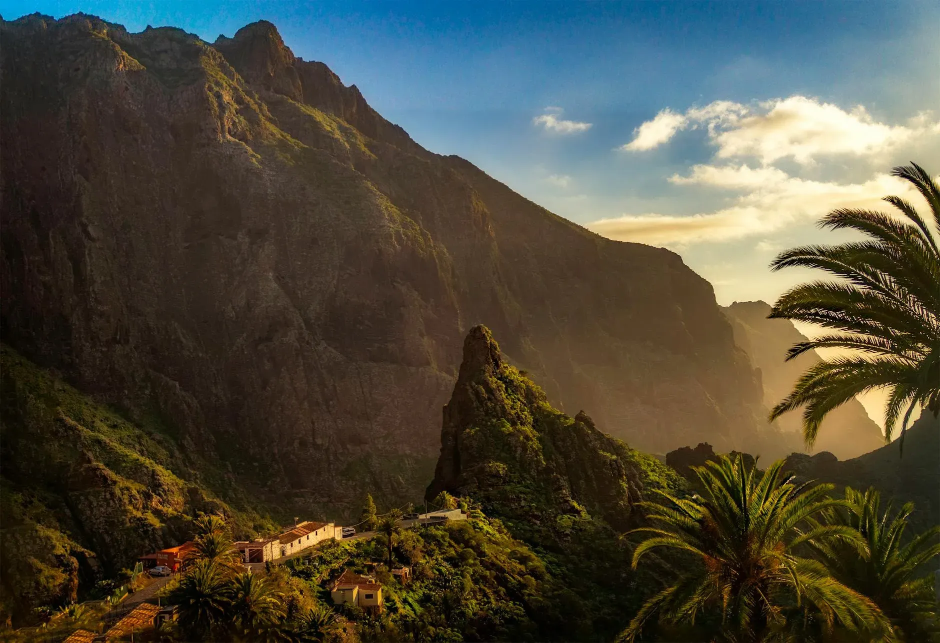 Mandala de Masca — The center is nestled within six hectares of private mountain terrain in the picturesque Masca valley, part of the Teno Natural Park. The atmosphere is one of natural beauty, unspoiled views, and authenticity, providing an inspirational backdrop for relaxation and healing.