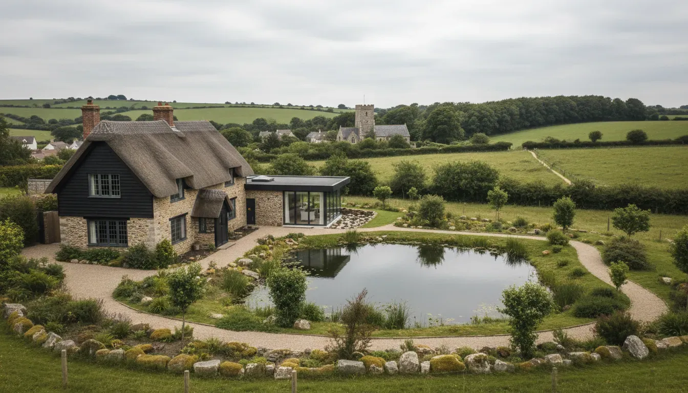Northcourt House — The retreat takes place in a private house in Shorwell, offering a peaceful and quiet environment. The surrounding area provides opportunities for walks, and the nearby village church is a notable local landmark.