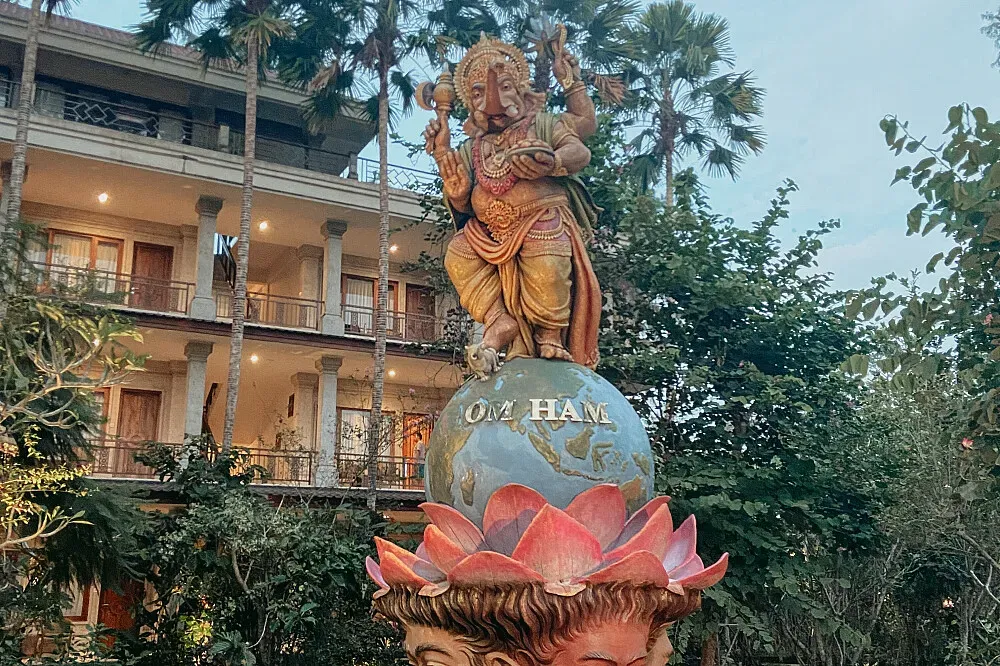 Om Ham Retreat & Resort Ubud — The retreat is situated in the vibrant, natural environment of Ubud, Bali. It provides an awe-inspiring backdrop for personal growth and rejuvenation, surrounded by the island's characteristic lush landscapes.