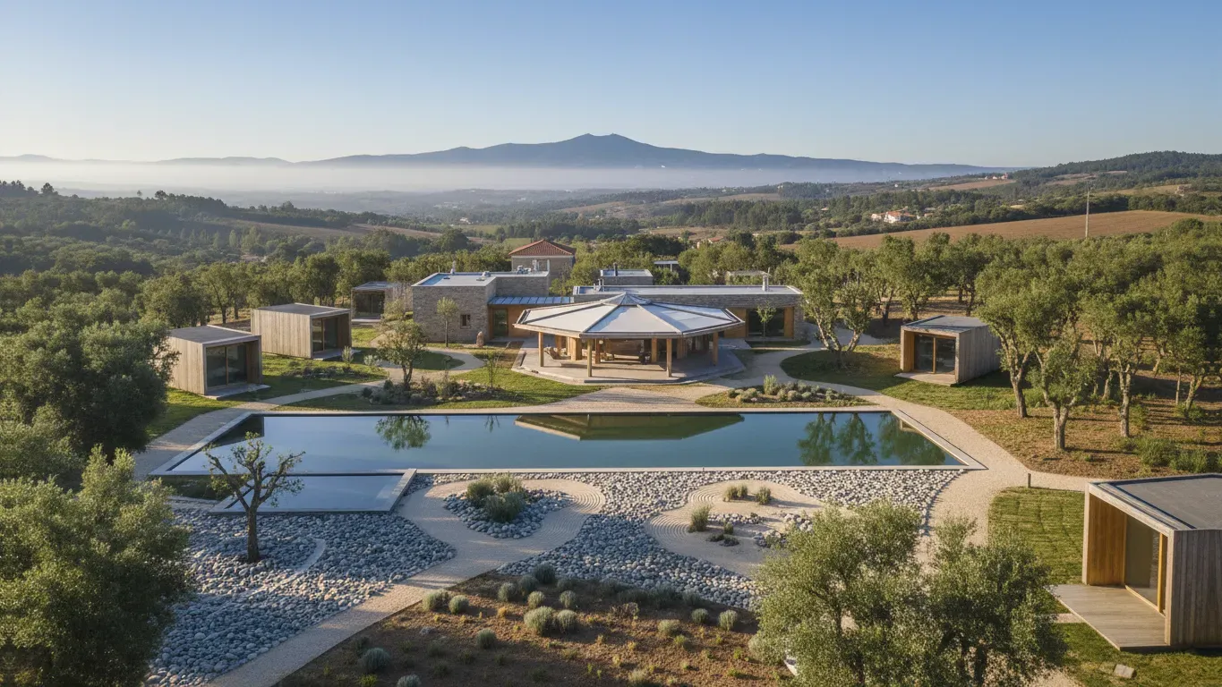 One Life Lodge — The lodge is situated in Budens, a part of the Algarve region in Portugal known for its beautiful natural landscapes. The area offers ample opportunities for outdoor activities, reflecting the owners' love for nature and surfing.