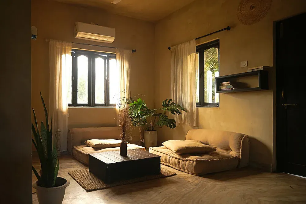 Palm O Rama — Palm O Rama is a serene farmhouse retreat located in Mandrem, Goa. It is set amidst lush greenery, offering a peaceful atmosphere where nature and comfort blend seamlessly. The environment encourages relaxation and a deep connection with the natural world.