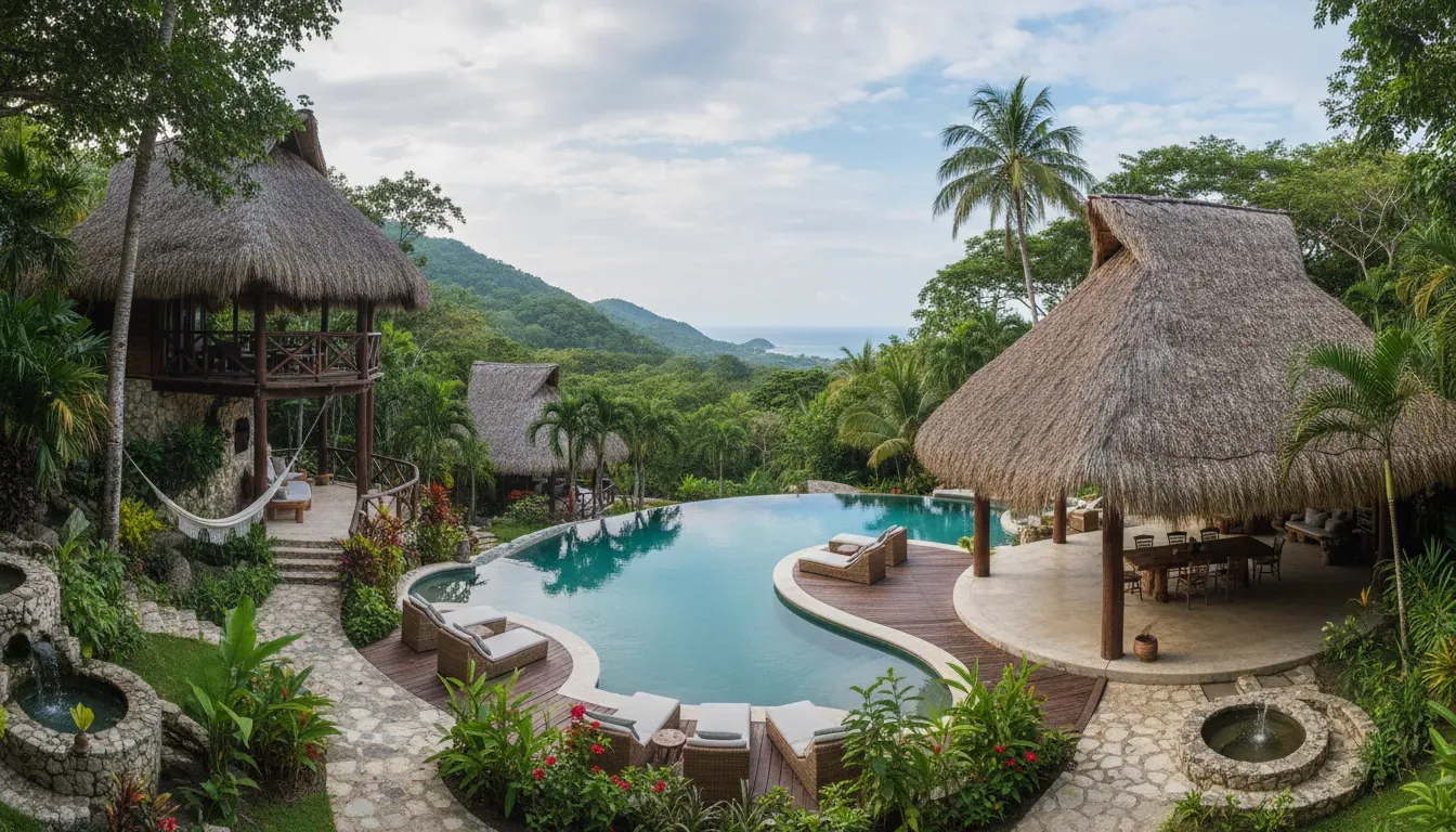 Petit Lafitte — Situated directly on the pristine shores of the Caribbean Sea in Playa del Carmen, the center is enveloped by a lush tropical garden. The atmosphere is one of peaceful intimacy, where the natural beauty of the ocean and vibrant greenery converge to create a deeply relaxing environment.