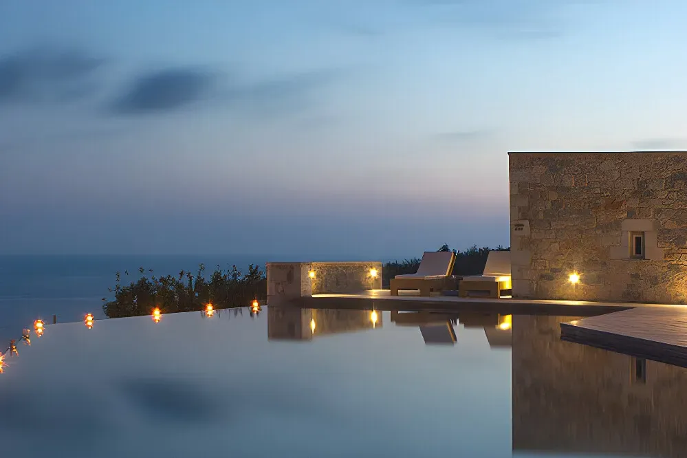Petra & Fos Boutique Hotel & Spa — The hotel is carved into the distinctive natural landscape of Oitylo, a coastal village in the Peloponnese region of Greece. Surrounded by the rugged beauty of Mani, guests can expect dramatic sea views and a peaceful, secluded atmosphere.