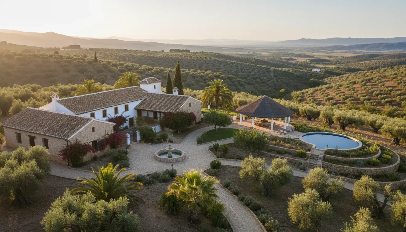 Private Finca in Andalusia — The retreat unfolds within a private and authentic finca, nestled amidst the rolling hills of Andalusia. Surrounded by ancient olive groves, the natural setting provides a backdrop of profound tranquility and beauty, fostering an environment ideal for quiet reflection.