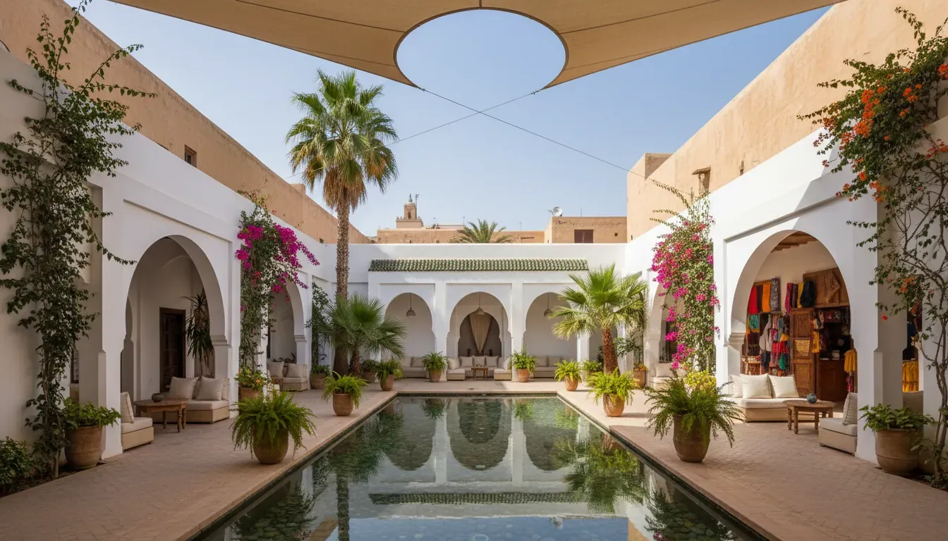 Riad BE MARRAKECH — While the exact address is unknown, Riad BE MARRAKECH is situated within the bustling, historic Medina of Essaouira. This location promises an immersive cultural experience, with the sounds and sights of the ancient city just beyond its tranquil walls. The center itself offers a serene contrast to the lively surroundings, providing a peaceful haven for guests.