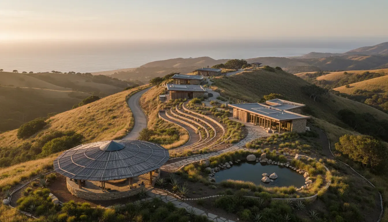 Sagrada Wellness Center — The center is situated on a majestic hilltop, surrounded by preserved land, offering expansive views and a sense of seclusion. This Central Coast California location provides a serene backdrop for relaxation and introspection, with natural beauty at every turn.