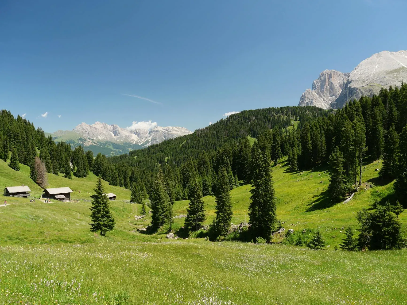 Starkenfeld Hütte — Starkenfeld Hütte is situated at 2,000 meters altitude, offering a magnificent, expansive view of the Dolomites, including Plose and Ritten. The South Tyrolean landscape is characterized by dramatic peaks, alpine meadows, and a sense of profound tranquility.