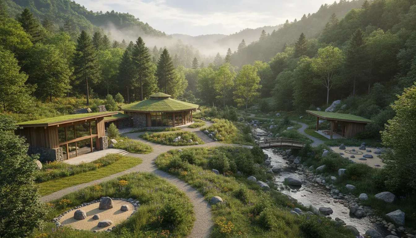 Stonegate MTN Retreat — The retreat is set on over three acres of land, providing a sense of spaciousness and tranquility. While specific landscape details aren't provided, its proximity to the beautiful hiking trails of North Carolina suggests a natural, verdant environment.