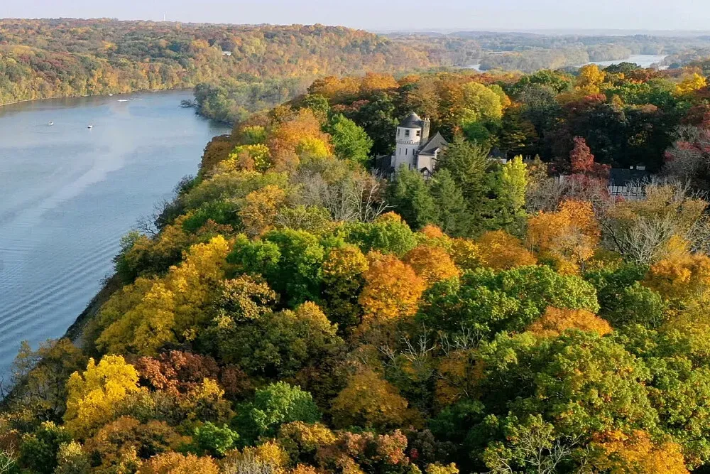 Stronghold Camp & Retreat Center — The center is situated on historic, wooded limestone bluffs, offering expansive views of the Rock River. This natural setting in Oregon, Illinois, provides a secluded and tranquil atmosphere, ideal for quiet reflection and connection with nature.