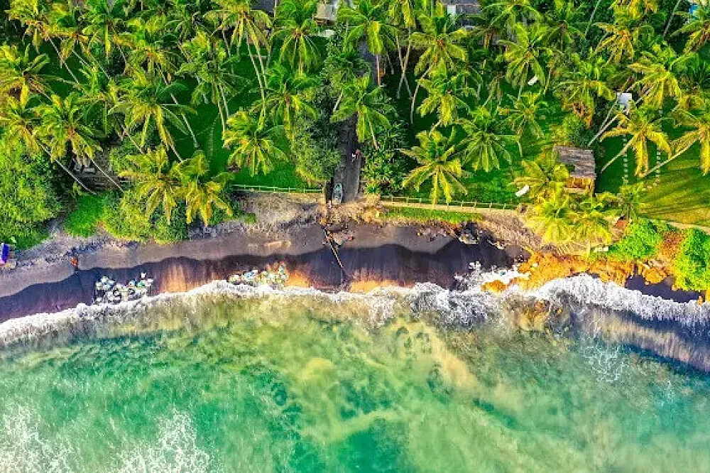 Surf Lanka — Matara, on the southern coast of Sri Lanka, is known for its beautiful beaches and vibrant surf culture. The atmosphere is laid-back and tropical, with palm trees swaying and the sound of the ocean ever-present. It's a place where you can easily connect with nature and enjoy the warmth of the sun.