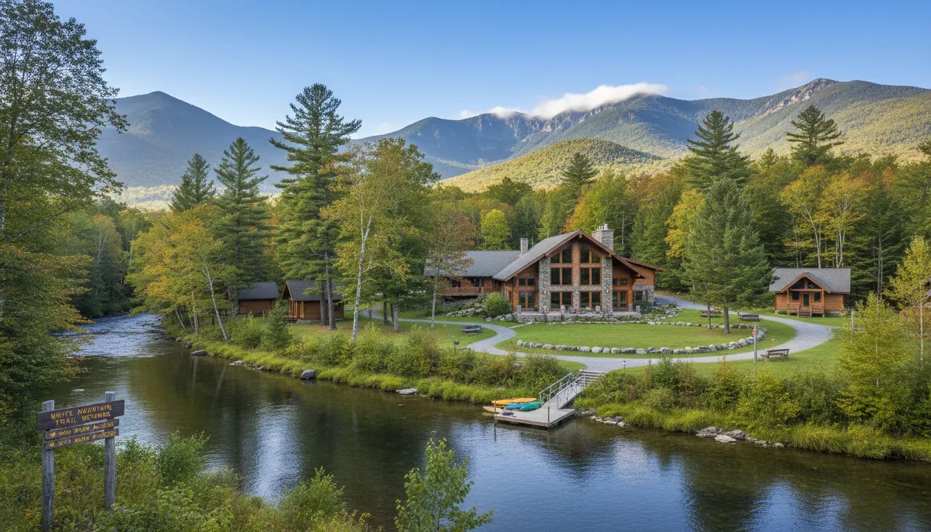 The Bartlett Village House — The property is situated in Bartlett, offering direct access to the Saco River and a network of hiking trails. The surrounding White Mountains provide a scenic backdrop, with opportunities for outdoor activities year-round, from winter sports to summer explorations.