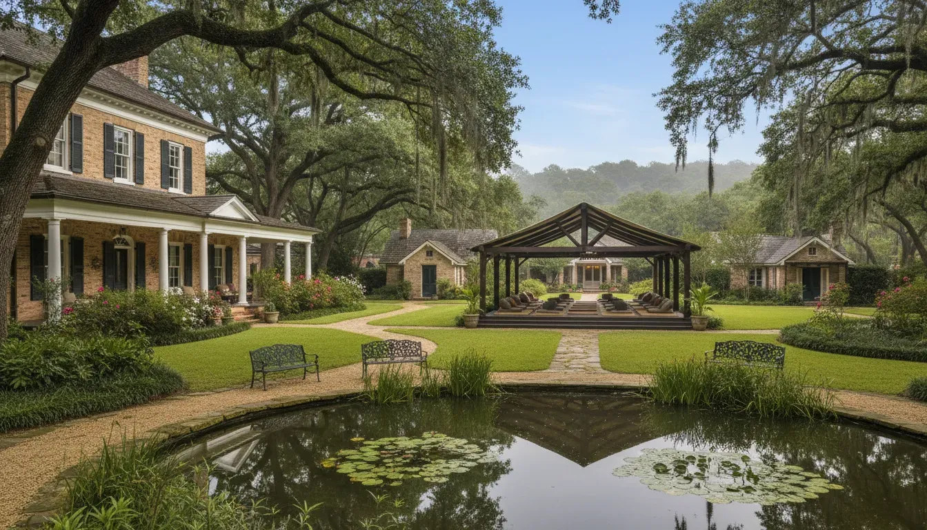 The Bingham Estate — Located in the heart of historic McKinney, Texas, The Bingham Estate provides a picturesque and tranquil environment. The estate's architecture and surroundings evoke a sense of timeless elegance, offering a peaceful retreat within a vibrant historical town.