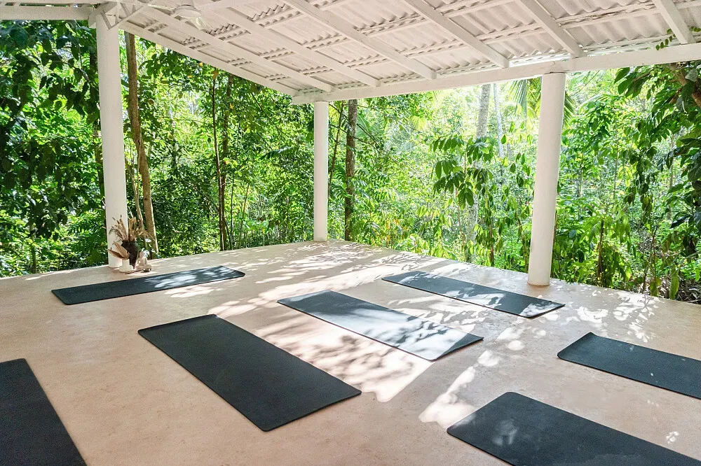 The Jungle Villa — The villa is situated in the heart of a vibrant jungle, a mere seven minutes from the beautiful coast of Ahangama, Sri Lanka. This location provides a tranquil, natural atmosphere while still being close to the ocean's allure.