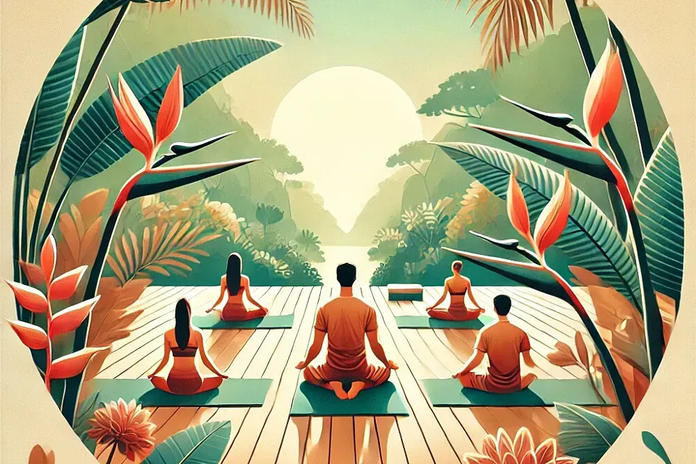 The Star Arcanum — Located in Port Antonio, The Star Arcanum is situated in a vibrant coastal area of Jamaica. The atmosphere is designed to be beautiful and eco-friendly, suggesting a lush, natural environment that promotes tranquility and connection with the surrounding landscape.