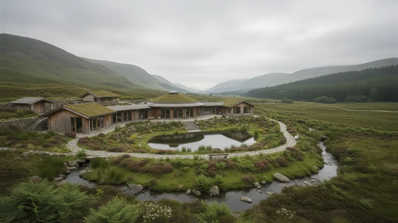 The Vedanta — The Vedanta is set within 75 acres of diverse natural landscape, featuring woodlands, meadows, and tranquil lakes. The atmosphere blends historical grandeur with a commitment to environmental harmony, offering a serene backdrop for reflection and connection with nature.