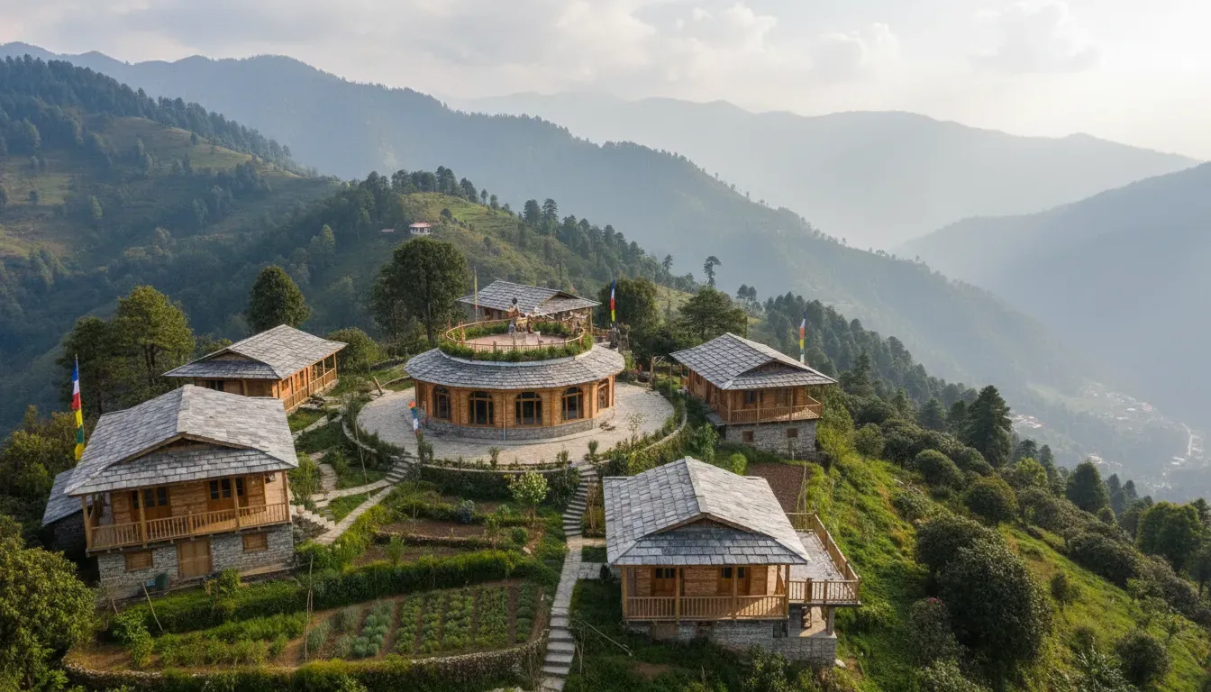 Timberwolves Manali — Perched in the serene landscapes of Manali, the center provides a refreshing escape with crisp mountain air and expansive valley views. The atmosphere is designed to foster a deep connection with nature and the local culture, promoting a sense of peace and slow living.