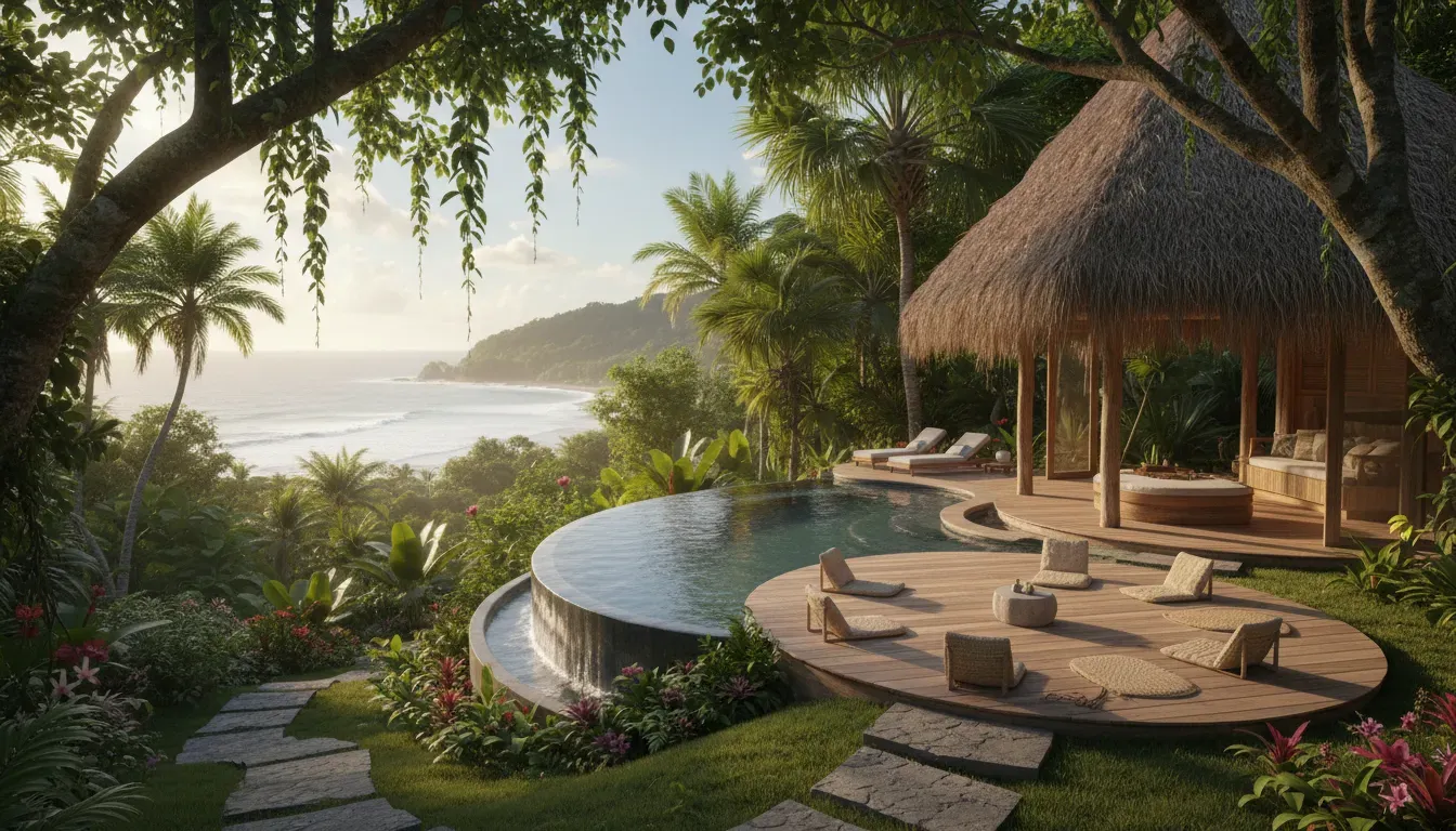 Villa Toscana Tamarindo — The villa is situated in the vibrant Guanacaste Province, known for its stunning Pacific coastline and lush tropical landscapes. While the immediate surroundings of the villa emphasize privacy and tranquility, the proximity to numerous beautiful beaches means guests can easily immerse themselves in the natural beauty and coastal atmosphere of Costa Rica.