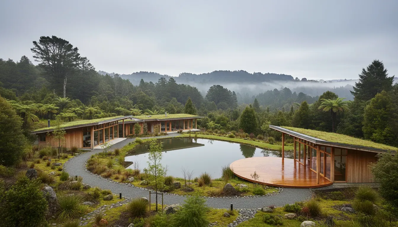 Waihoanga Retreat centre — The center is situated amidst native regeneration woodland, offering direct access to the beautiful Otaki River. The expansive grounds include a large garden area, providing a serene and natural environment for groups to gather and unwind.