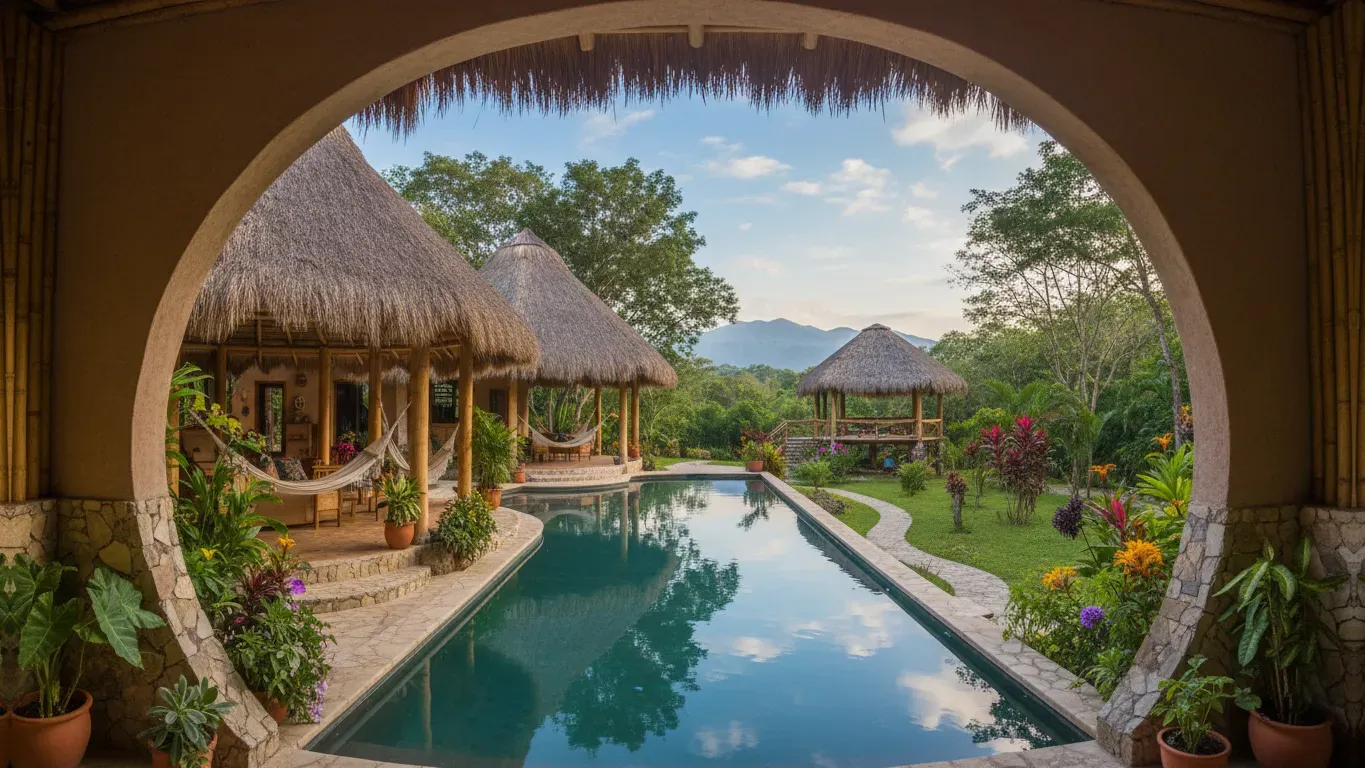 Xinalani Retreat Center — Xinalani is situated in a lush, natural environment near Puerto Vallarta, offering an inspiring hideaway. The atmosphere is one of tranquility and connection with nature, with yoga studios immersed directly in the landscape.