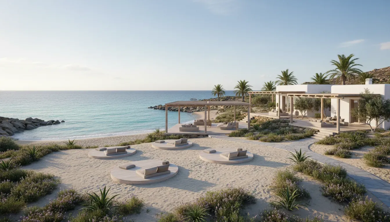 Yuj Healing — Situated directly on the beachfront of the Agios Lazaros neighborhood in Mykonos, the center offers stunning sea views and a calming coastal atmosphere. The location provides a peaceful environment for introspection while still being close enough to explore the island's famous attractions.