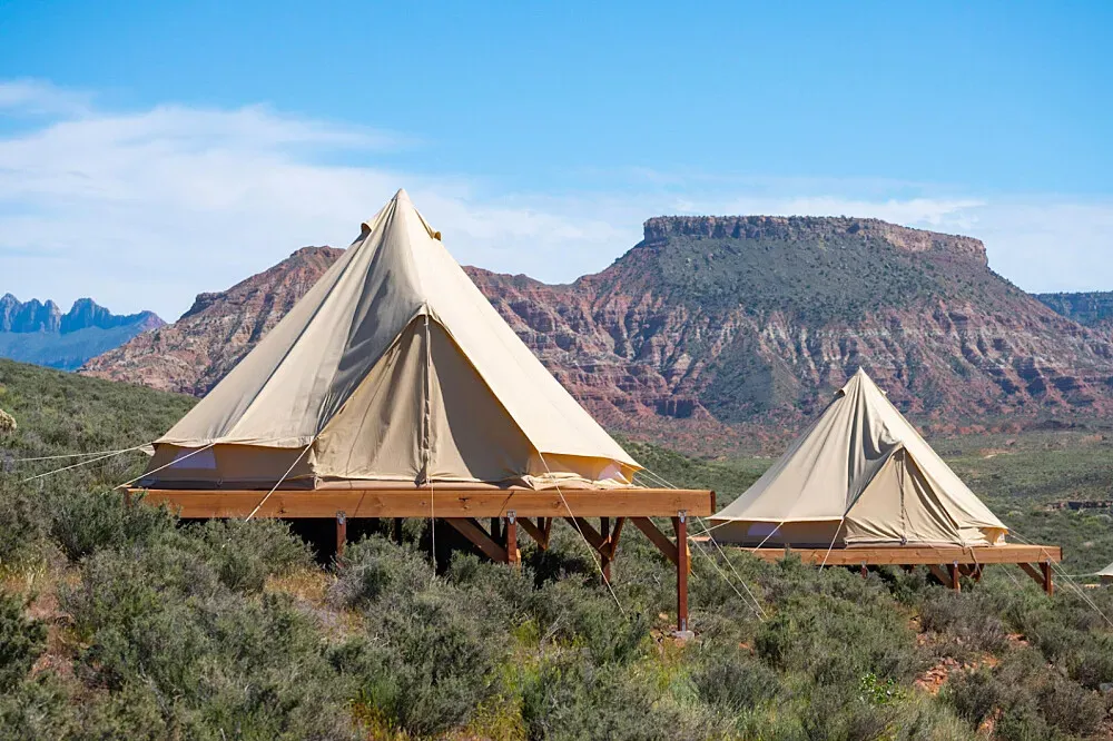 Zion Wildflower Resort — The resort is situated in Virgin, Utah, offering breathtaking views of the surrounding desert landscape and convenient access to Zion National Park. The atmosphere is one of quiet natural beauty, with wide-open spaces and the dramatic backdrop of red rock formations.