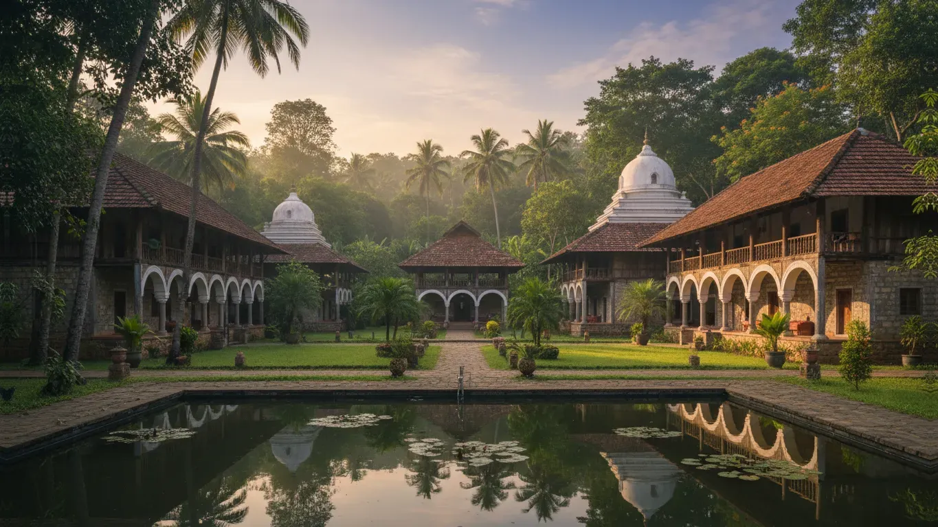 Dhamma Bhubaneshwar — The center is situated on five acres of land, embraced by a verdant mango orchard. This natural setting provides a quiet and tranquil environment, ideal for focused meditation practice, away from the distractions of urban life. The historical significance of the region, linked to Emperor Ashoka's transformation, adds a unique depth to the atmosphere.