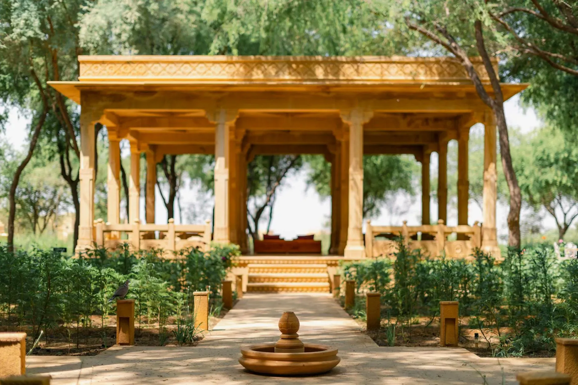 Dhamma Marudhara — Dhamma Marudhara is located in the desert landscape of Jodhpur, Rajasthan, behind the Lehariya Resort. The environment offers a stark, quiet beauty, providing a natural backdrop for introspection and meditation.