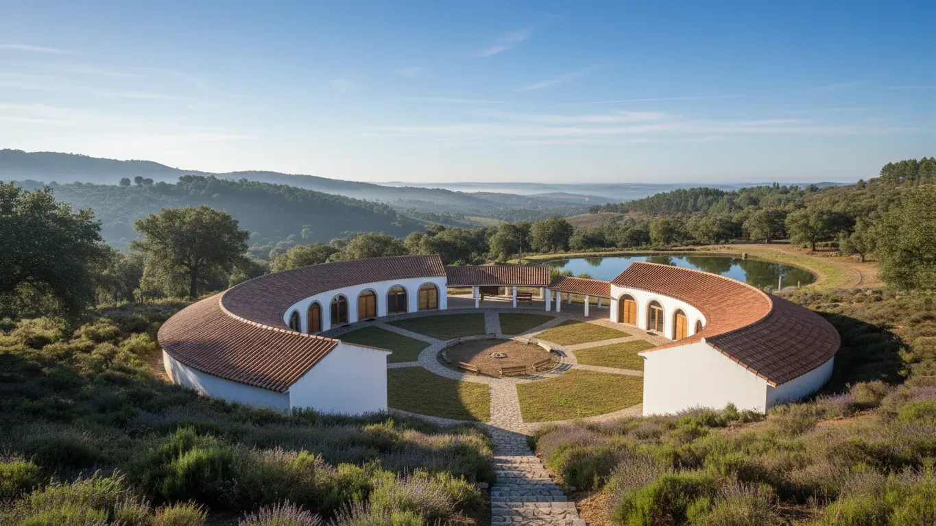 Vipassana Meditation in Portugal — The center is located in Maria Vinagre, a region in Portugal. While specific details about the immediate surroundings are not provided, the area offers a quiet backdrop conducive to introspective practice.