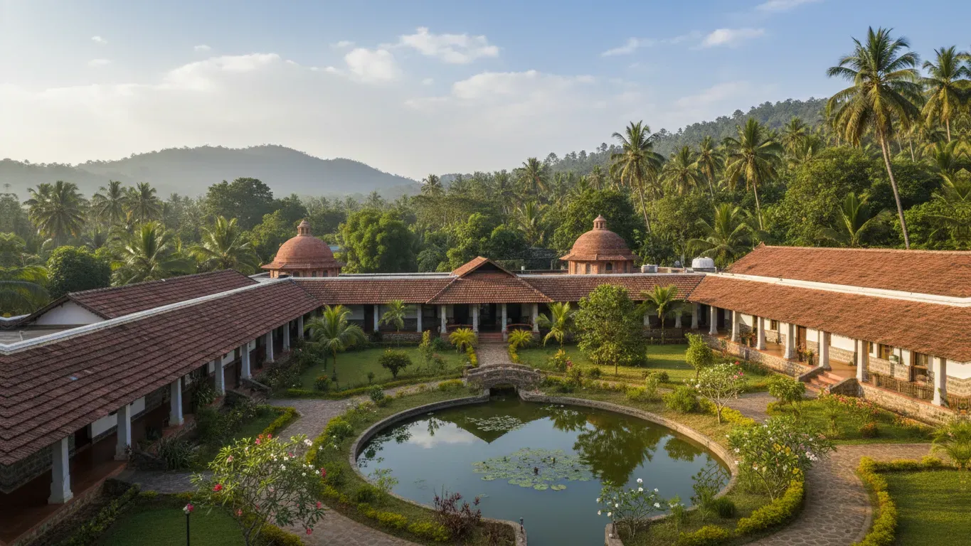 Dhamma Siddhapuri &ndash; Offering courses in Vipassana Meditation as taught by S.N. GOENKA in the tradition of Sayagyi U Ba Khin — The specific setting of Dhamma Siddhapuri in Solapur is not detailed, but centers in this tradition typically provide a simple, quiet environment conducive to deep meditation, often away from urban noise.