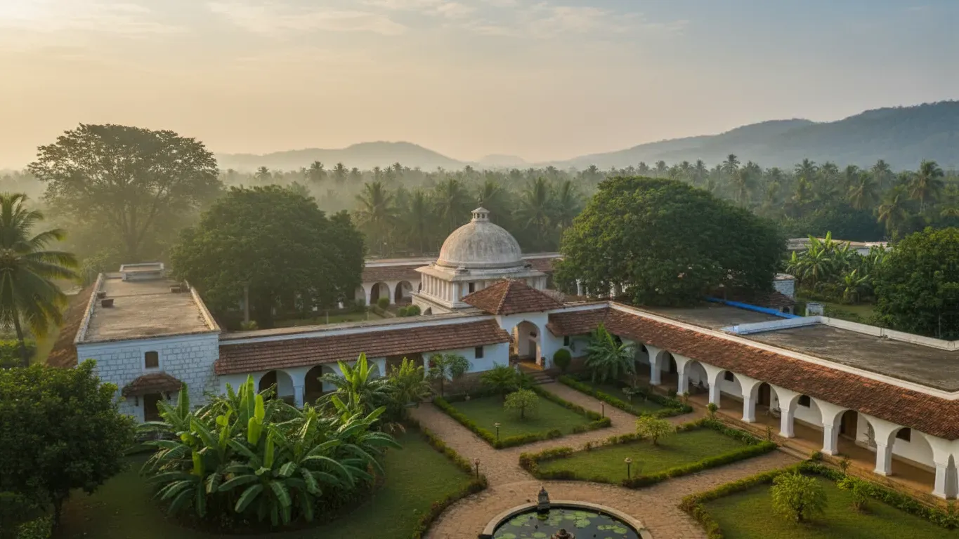 Dhamma Vasudhā — Located in the rural landscape of Hivara, Post Zadshi, Tal Selu, Dist. Wardha, Maharashtra, Dhamma Vasudhā provides a tranquil environment away from urban distractions. The natural surroundings contribute to a peaceful atmosphere conducive to deep meditation practice.